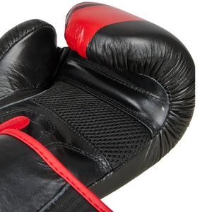 GUANTES BOXEO NEGRO-ROJO PX