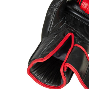 GUANTES BOXEO NEGRO-ROJO PX