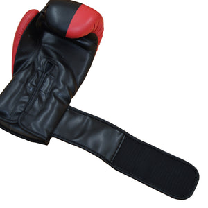 GUANTES BOXEO PHOENIX "PREPARED TO FIGHT" NEGRO-ROJO