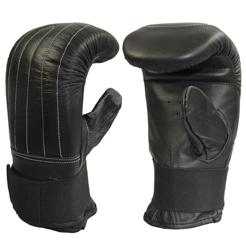 GUANTES PARA SACO DE CUERO NEGRO FULL ROUND ELÁSTICO