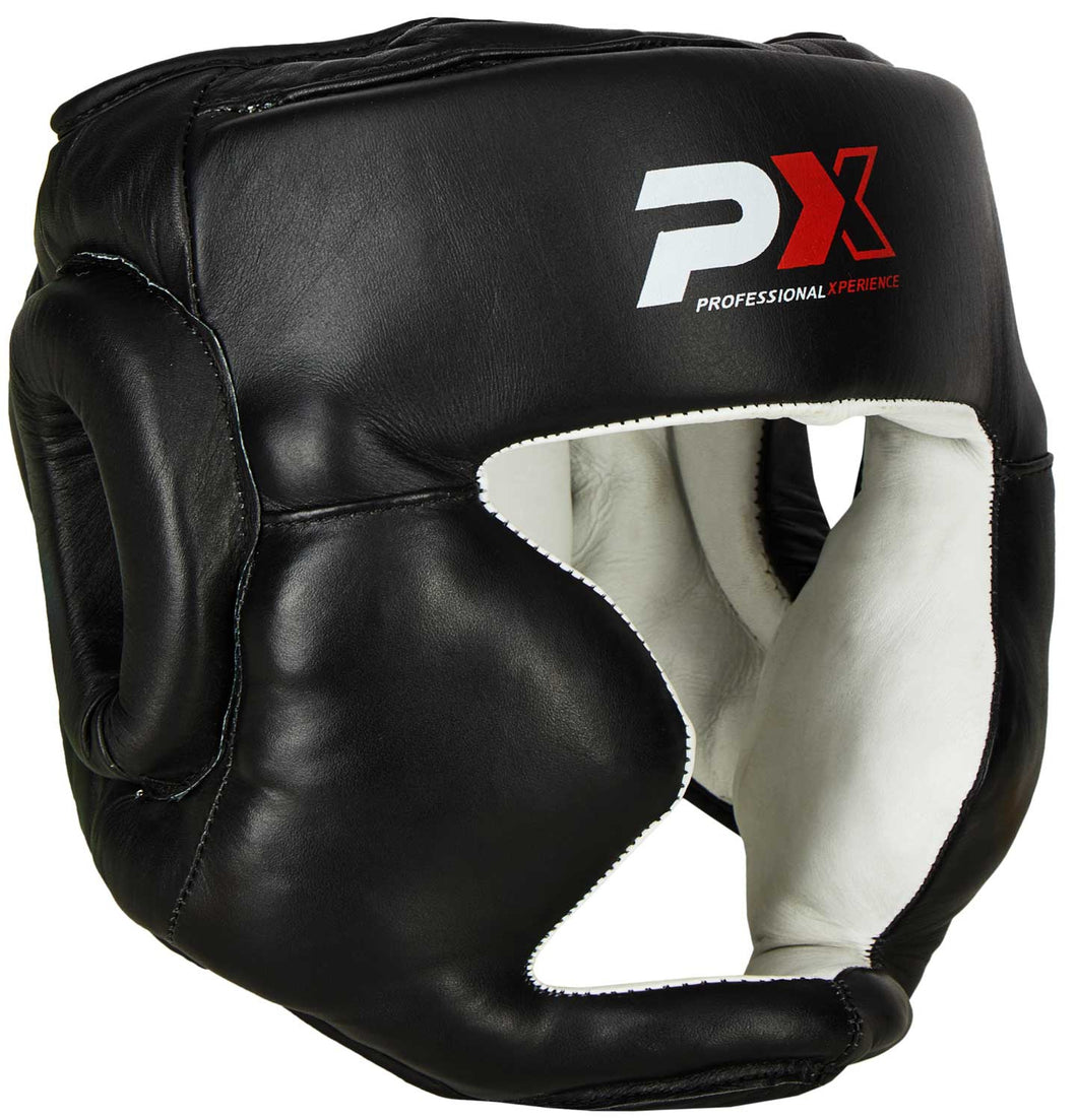 CASCO BOXEO DE CUERO CON MENTONERA PX