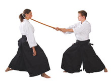 Cargar imagen en el visor de la galería, HAKAMA NEGRA PARA AIKIDO O KENDO