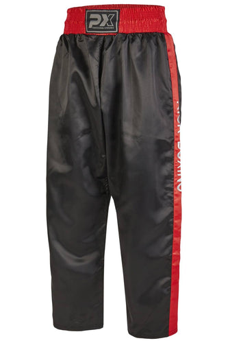 PANTALÓN KICKBOXING NEGRO-ROJO PX