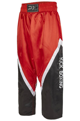 PANTALÓN KICKBOXING NEGRO-ROJO-BLANCO PX