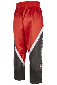 PANTALÓN KICKBOXING NEGRO-ROJO-BLANCO PX