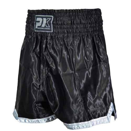 SHORTS MUAY THAI NEGRO-GRIS PX