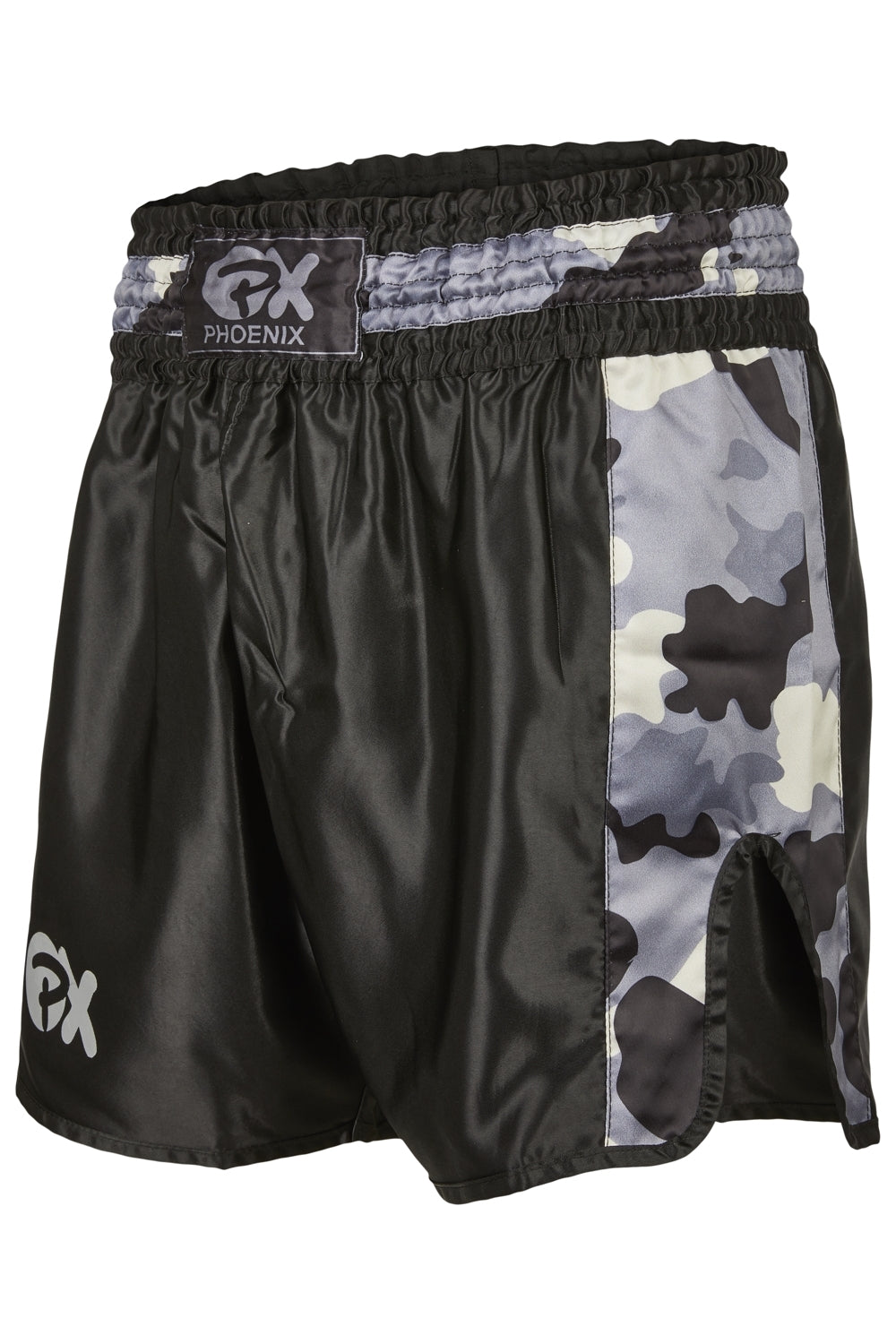 SHORTS MUAY THAI NEGRO-CAMO PX 