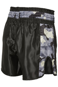 SHORTS MUAY THAI NEGRO-CAMO PX "CONTENDER"