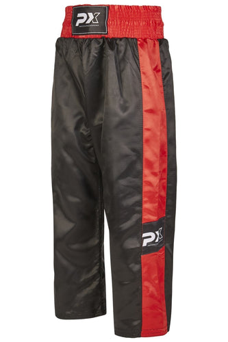 PANTALÓN KICKBOXING NEGRO-ROJO PX TOPFIGHT