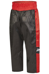 PANTALÓN KICKBOXING NEGRO-ROJO PX TOPFIGHT