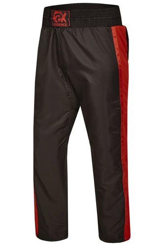 PANTALÓN KICKBOXING NEGRO-ROJO PX 