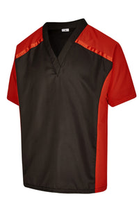 CAMISETA "DYNAMIC" MALLA NEGRO-ROJO