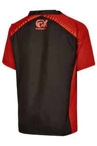 CAMISETA "DYNAMIC" MALLA NEGRO-ROJO