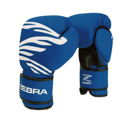 GUANTES BOXEO ZEBRA FITNESS PU AZUL