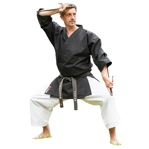 CHAQUETA KARATEGI NEGRO SHUREIDO PARA KOBUDO