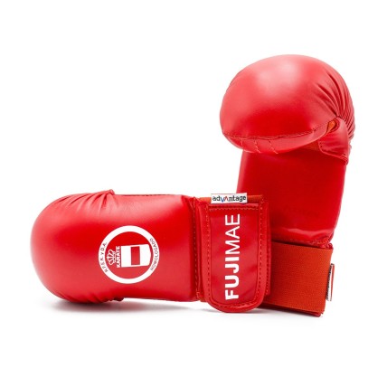 GUANTILLA KARATE ROJO SIN PULGAR RFEK FUJIMAE ADVANTAGE
