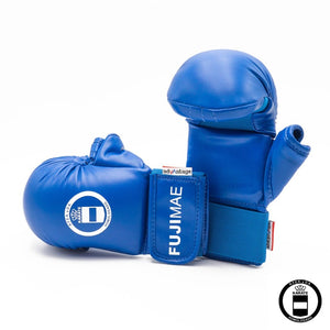 GUANTILLA KARATE AZUL CON PULGAR RFEK FUJIMAE ADVANTAGE