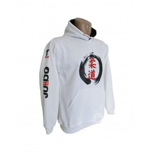SUDADERA CON CAPUCHA JUDO ZEN BLANCA