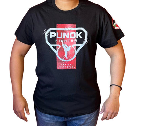 CAMISETA PUNOK FIGHTER WKF NEGRA MANGA CORTA