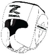 CASCO ZEBRA PRO SPARRING CUERO BLANCO