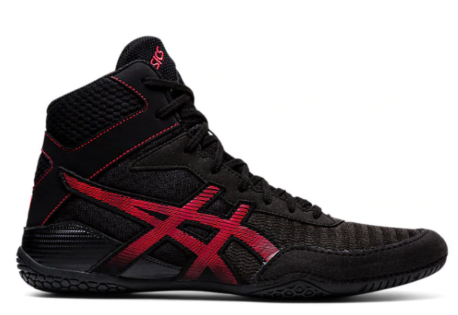 BOTAS LUCHA ASICS MAT CONTROL 2 NEGRO ROJAS