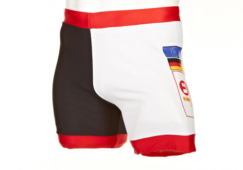 FIGHT SHORTS DE COMPRESION ROJO / BLANCO UE / ALEMANIA JUSPORTS