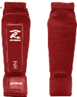 ESPINILLERA ROJA ZEBRA PERFORMANCE ELÁSTICA