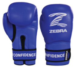 GUANTE BOXEO ZEBRA PERFORMANCE CUERO AZUL
