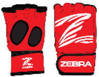 GUANTILLA ZEBRA FITNESS, PU ROJO