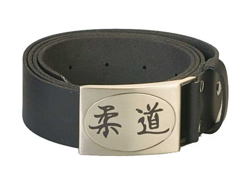 CINTURÓN DE CUERO KANJI JUDO