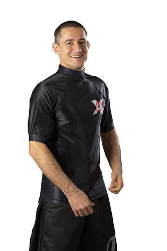 RASHGUARD UNDER GI X MANGA CORTA NEGRO JUSPORTS