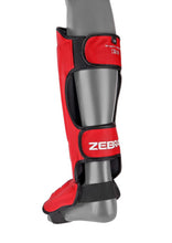 Cargar imagen en el visor de la galería, ESPINILLERA ZEBRA PRO ROJA