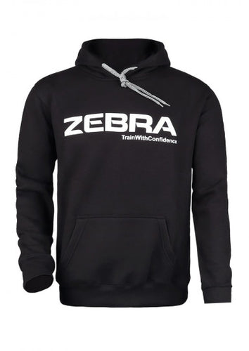 SUDADERA ZEBRA CON CAPUCHA NEGRO